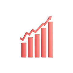 Modern financial growth graphic showing an upward trend with bar charts and an arrow, ideal for business presentations and financial reports.
