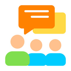 Communication Skills Flat Icon