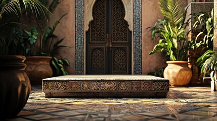 a beautiful old arabic interior 