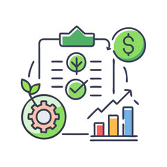  Innovative Business Sustainability Plan Icon