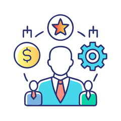  Dynamic Business Talent Management Icon