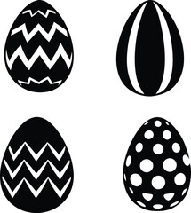 Easter Egg silhouette, rabbit silhouette