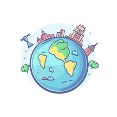 Naklejka premium people around the world