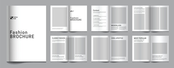 Modern fashion lookbook minimalist template , lookbook, magazine, brochure design	