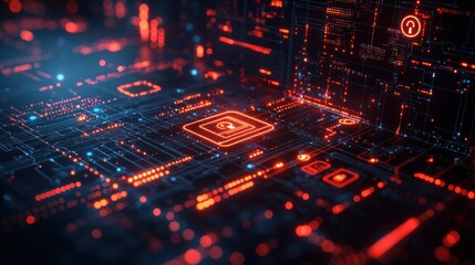 Obraz premium Cyber security data protection digital network. Use tech website banner