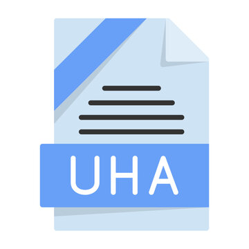 UHA File Format Flat Style Icon