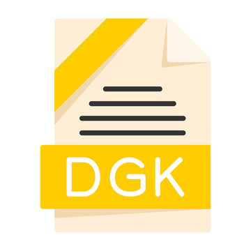 DGK File Format Flat Style Icon