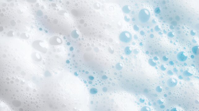 soap foam bubbles abstract white texture background clean surface light pattern fresh hygiene