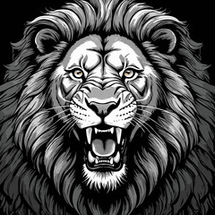 lion head vector art for graphic design