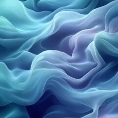 Obraz premium A fluid, flowing abstract background with curved lines, smooth gradients, and a calming blue-to-green color scheme