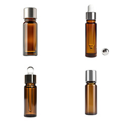 Naklejka premium Amber Glass Essential Oil Roller Bottle