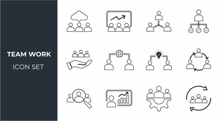Teamwork icon set