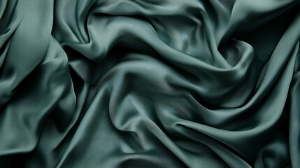 Fototapeta premium Opulent Emerald Drapery with Voluminous Folds