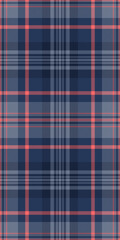 Single vector plaid fabric, perfection textile check tartan. Woman background texture seamless pattern in pastel and blue colors.