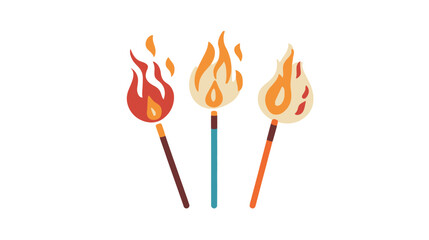 Dynamic and captivating vector graphic design featuring a fire juggler with torches, performing a skillful and daring display of fire juggling. The illustration showcases the intense movement, 