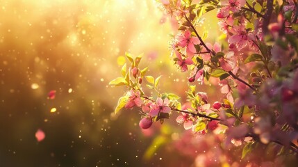 Fototapeta premium beautiful Sakura nature spring flowers background