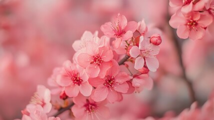 Obraz premium beautiful Sakura nature spring flowers background