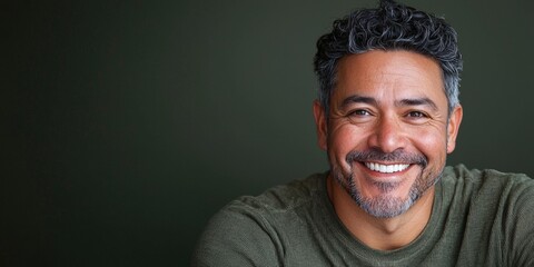 a middle aged man with a grey beard smiling at the camera 