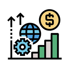  Dynamic Economic Development Icon