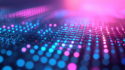 Neon Grid with Futuristic Geometric Glow 4K