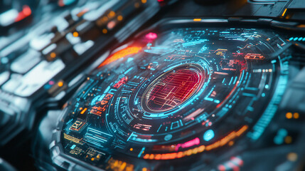 Futuristic Transparent Touchscreen HUD 4K