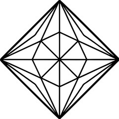 Prism based colorful mandala line art vector illustration 