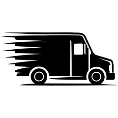 Fast delivery truck icon.