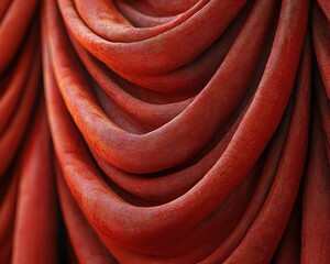 Crimson Drapery: A Textured Masterpiece