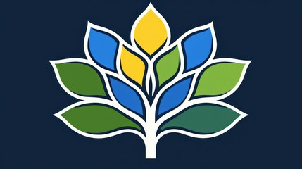 Vibrant Floral Logo Design: A Symbol of Growth and Harmony