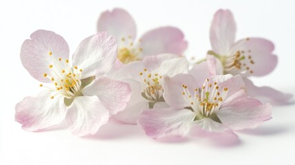 Obraz premium Delicate cherry blossoms, close-up, soft light. Stock photo