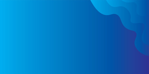 Abstract Blue Gradient Background With Smooth Wave Pattern Design