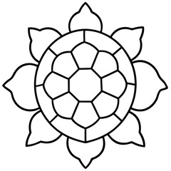 Cute cartoon turtle vector illustration on white