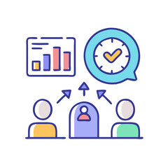 Fototapeta premium Icon for Employee Engagement Metrics Overview