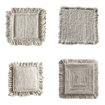 Handwoven Cotton Coaster - Gray