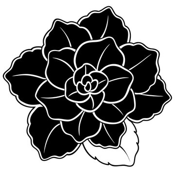 black and white flower blossom clip art preview