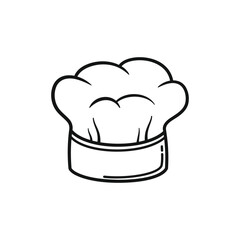 Chef Hat Doodle Culinary Line Art Illustration