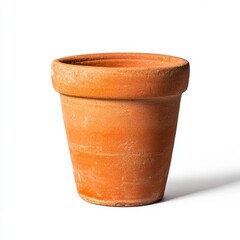 Terracotta pot on white background, perfect gardening decor, rustic home ware, gardening gift, spring planting season, Earth Day