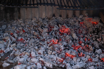 Hot coals for the barbecue