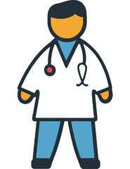 Fototapeta premium Doctor with Stethoscope in White Coat