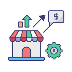 Obraz premium Icon for Overview of Market Development