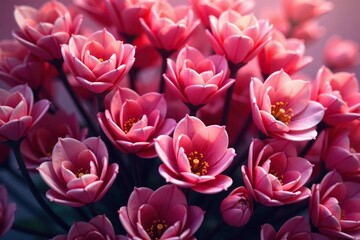 Dense tapestry of overlapping petals, swirling stems, graphic, petals