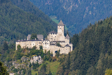 Obraz premium mountain with tower castle in the alps