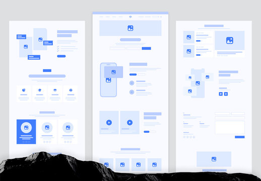 Flowchart Website Wireframe Layout