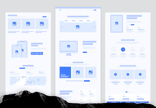 Website Flowchart Wireframe Layout
