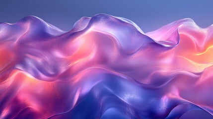 Obraz premium Abstract Purple and Pink Waves: A Digital Art Piece