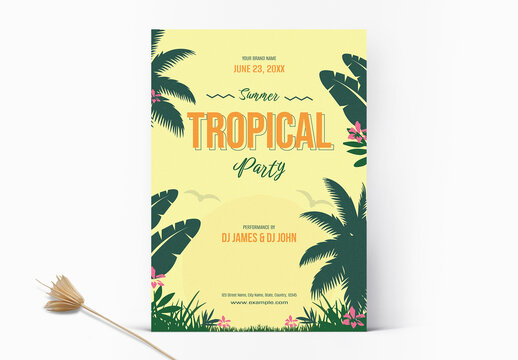 Summer Beach Party Flyer Layout