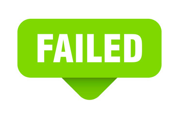 failed sticker. failed sign on transparent background