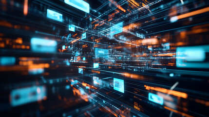 An AI powered system automating news content generation by analyzing real time trends and audience interests, futuristic AI-driven media platform, Journalism technology style