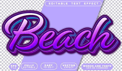 Beach Summer Holiday Party Travel Fully Editable Vector Text File