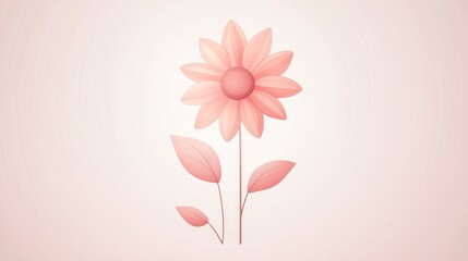 Naklejka premium Delicate pink flower, soft pastel background. Use Stock photo